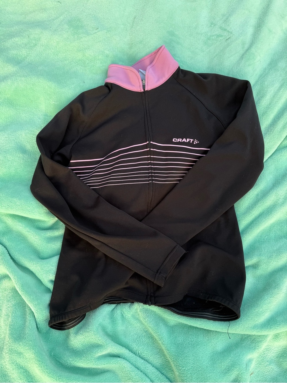 Craft Black and Pink cycling Zip-Up Women's Athletic Jacket